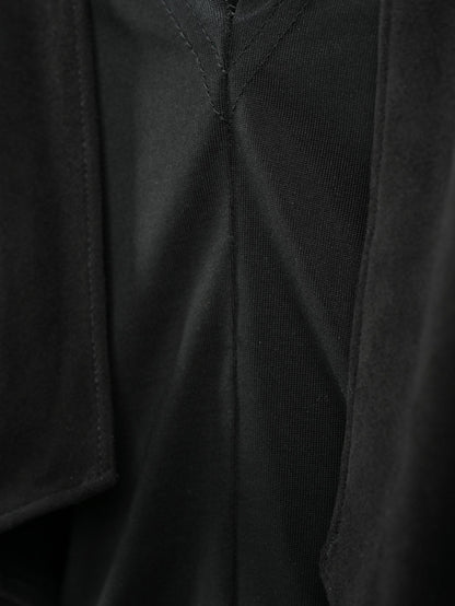 NORTH NODE Cropped Spliced Faux Two Piece Deep V Women&