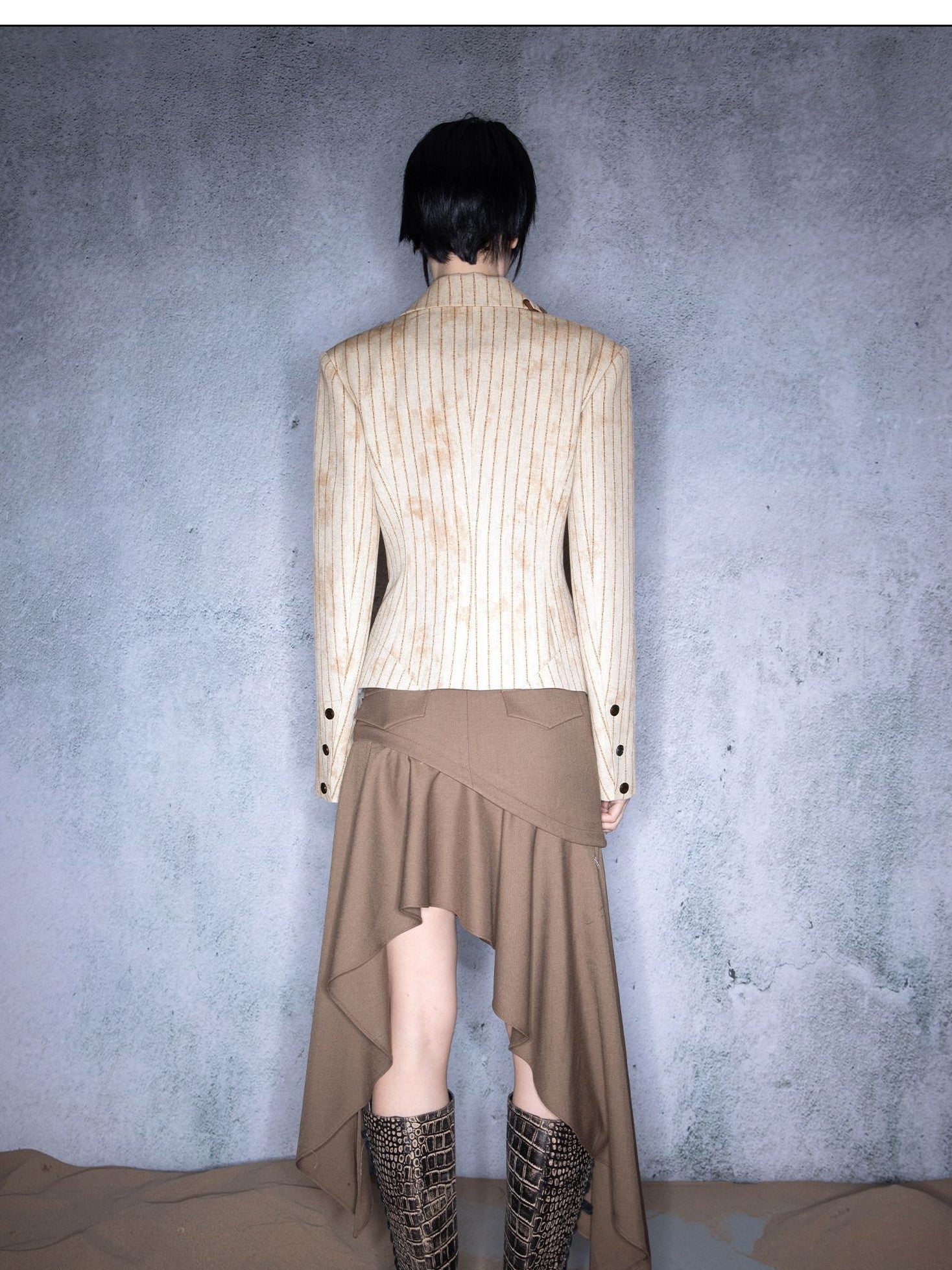 NORTH NODE Cropped Tailored Lace Up Nomadic Fitted Short Women&