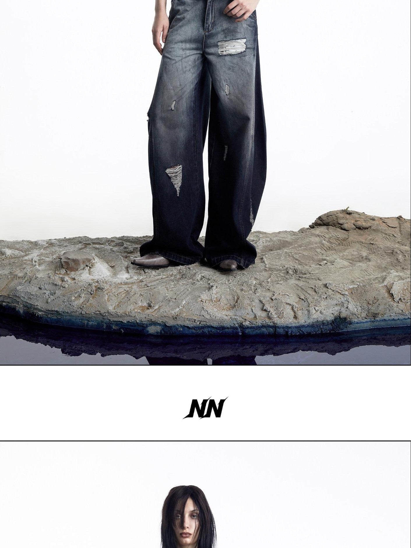 NORTH NODE Curved Blade Cone Shaped Tapered Slim Fit Women&