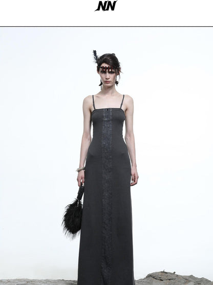 NORTH NODE Dark Gray Patchwork Slim Women&