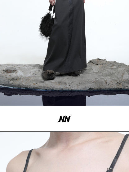 NORTH NODE Dark Gray Patchwork Slim Women&