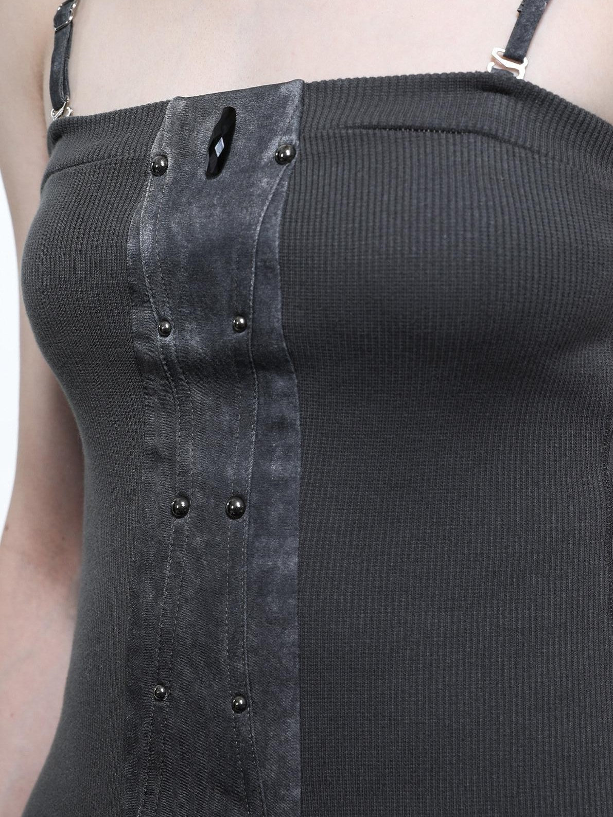 NORTH NODE Dark Gray Patchwork Slim Women&