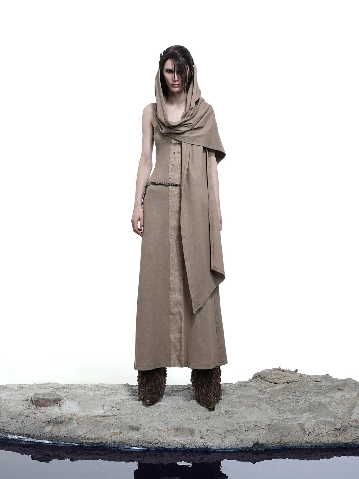 NORTH NODE Dark Gray Patchwork Slim Women&