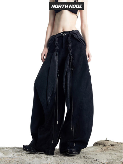 NORTH NODE Deconstructed Pleated Zipper Natural Waist Women&