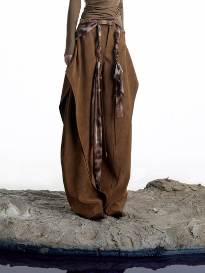 NORTH NODE Deconstructed Pleated Zipper Natural Waist Women&