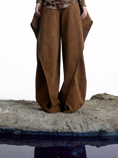 NORTH NODE Deconstructed Pleated Zipper Natural Waist Women&