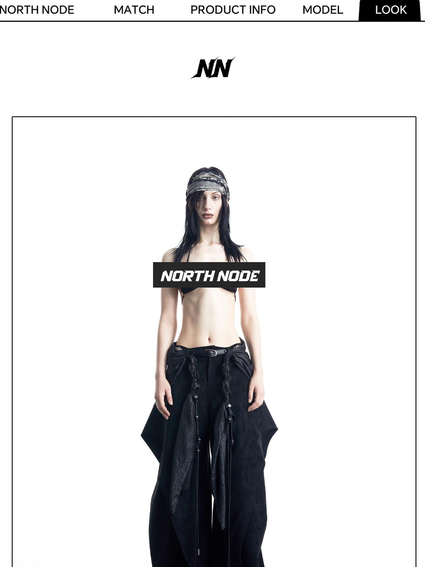 NORTH NODE Deconstructed Pleated Zipper Natural Waist Women&