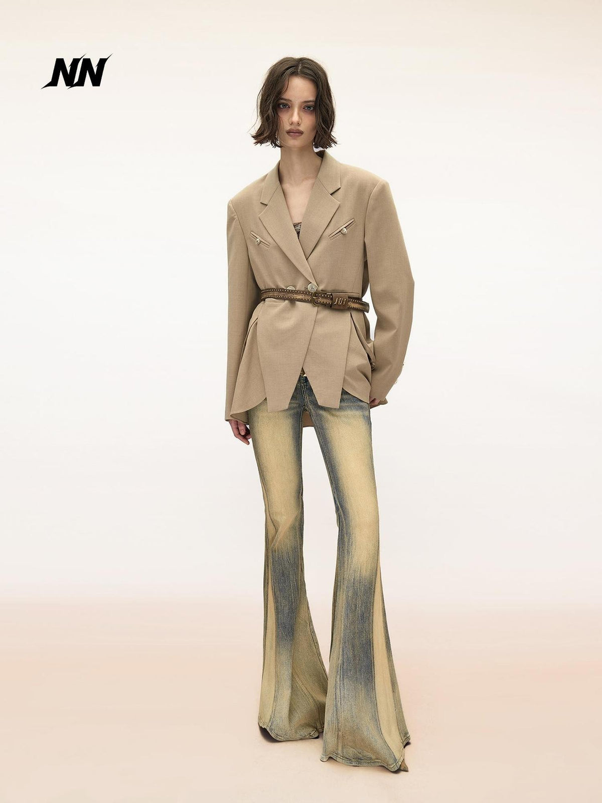 NORTH NODE Deconstructed Slim Fit Long Sleeve Solid Women&