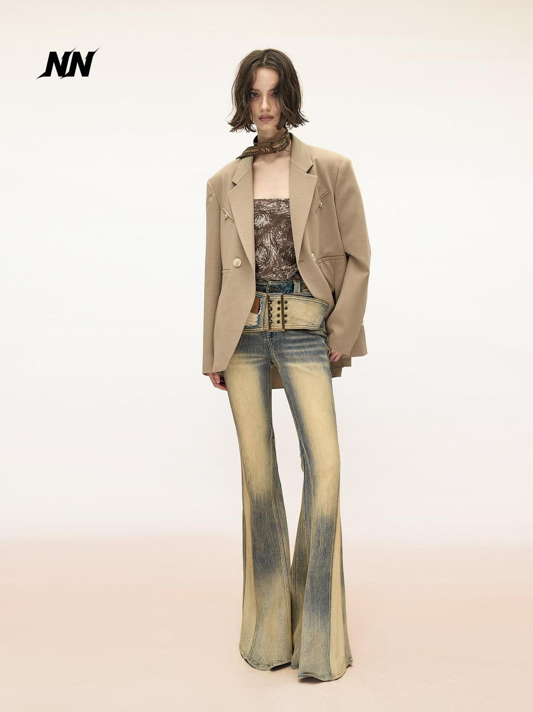 NORTH NODE Deconstructed Slim Fit Long Sleeve Solid Women&