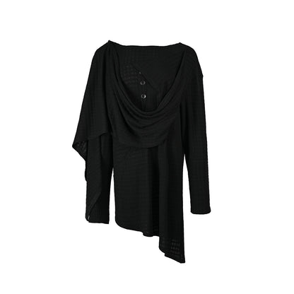 NORTH_NODE_Deconstructed_Waffle_Texture_Asymmetric_Long_Sleeve_Women&