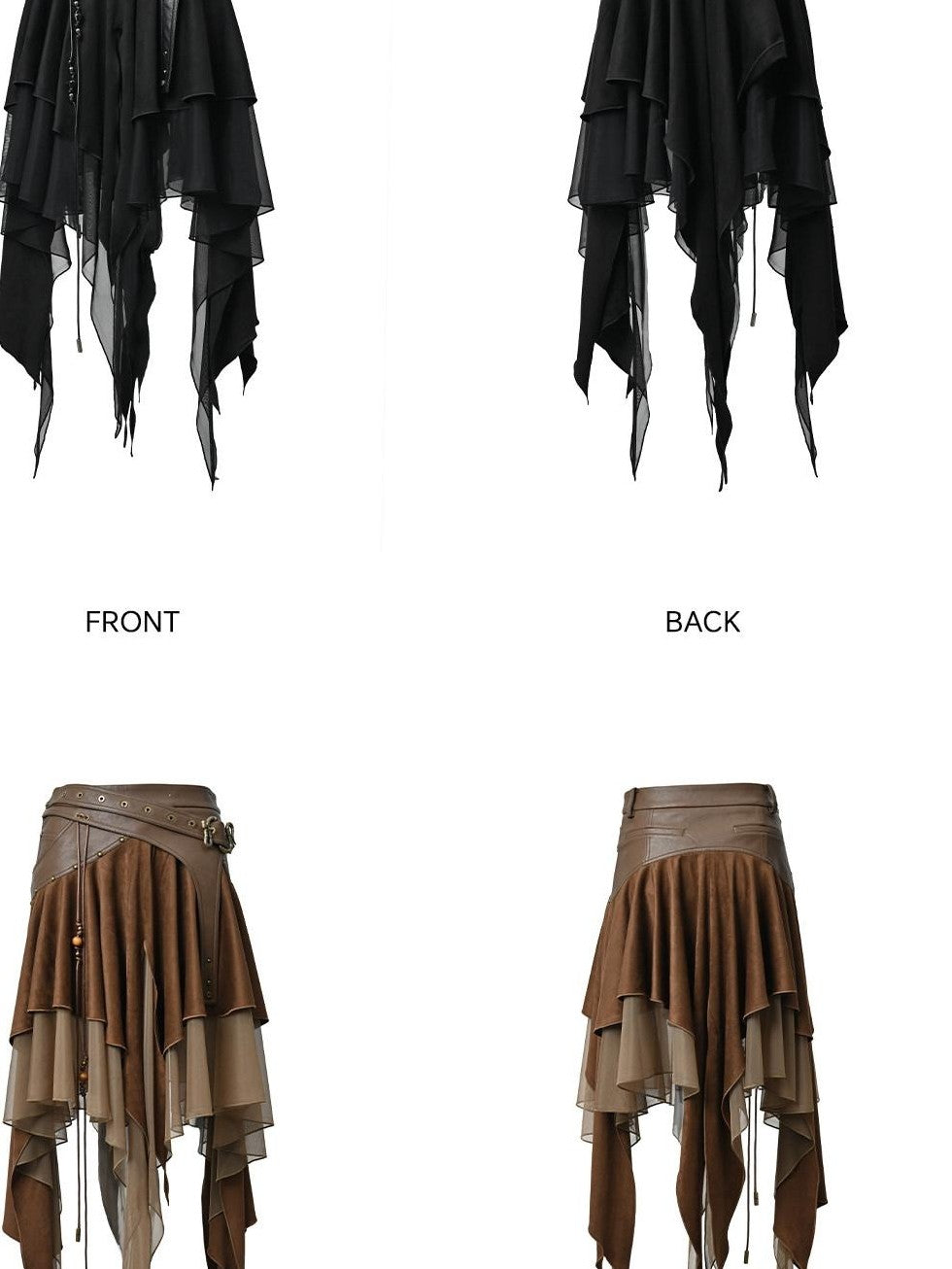 NORTH NODE Desert Nomad Asymmetrical Faux Suede Patchwork Women&