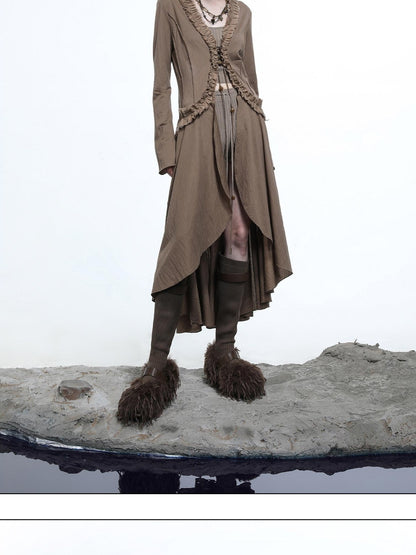 NORTH NODE Desert Vein Lace Beaded Patchwork Women&