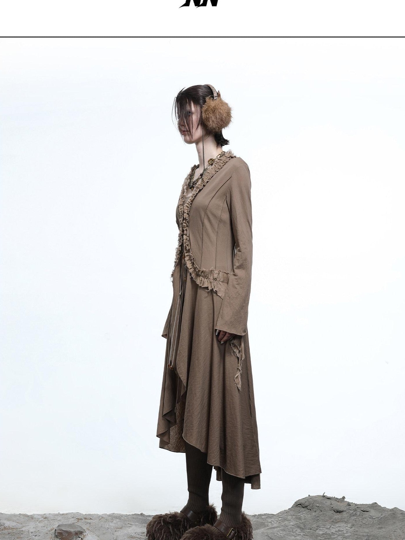 NORTH NODE Desert Vein Lace Beaded Patchwork Women&