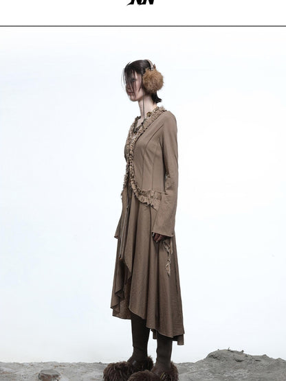 NORTH NODE Desert Vein Lace Beaded Patchwork Women&