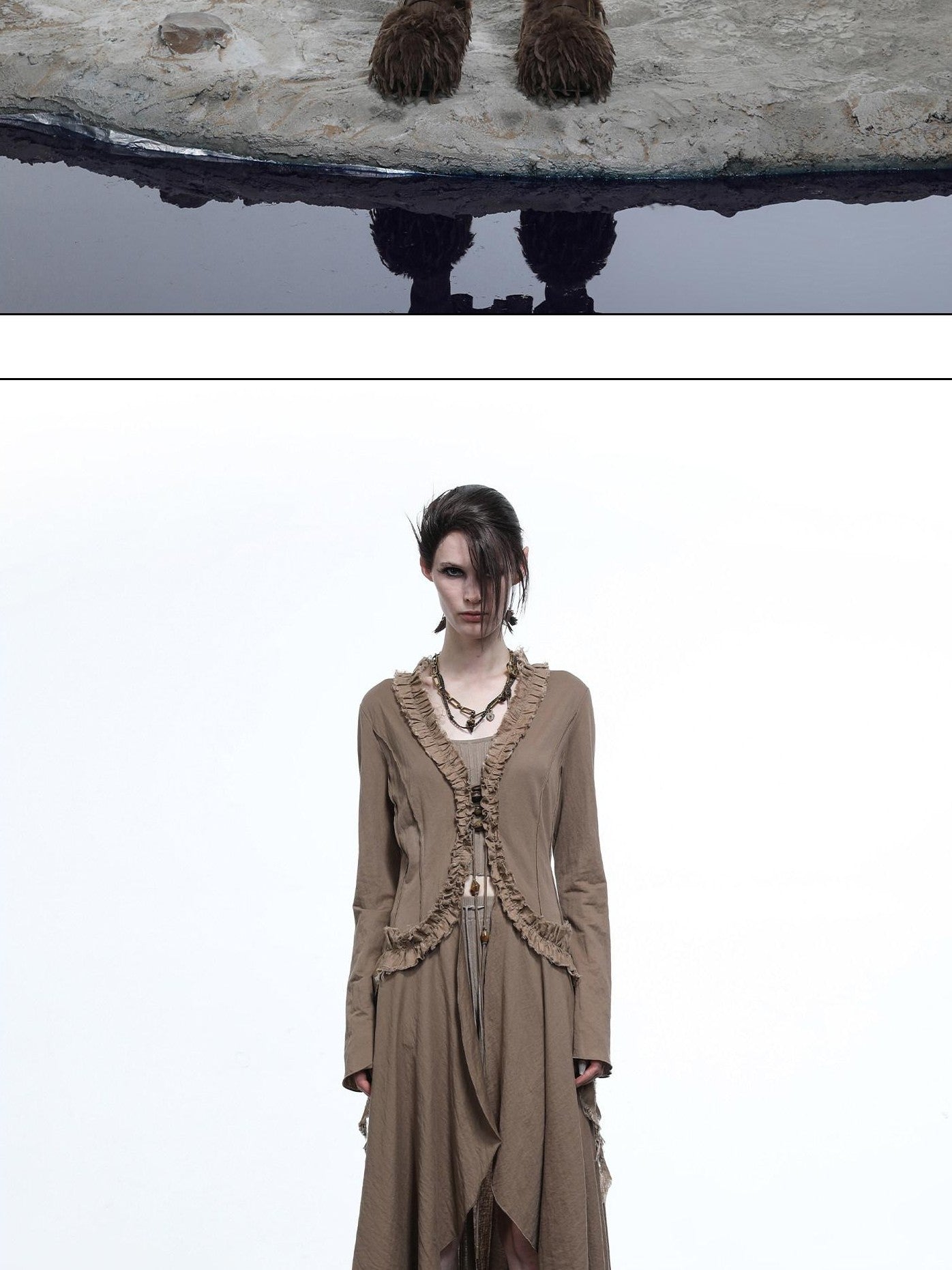 NORTH NODE Desert Vein Lace Beaded Patchwork Women&
