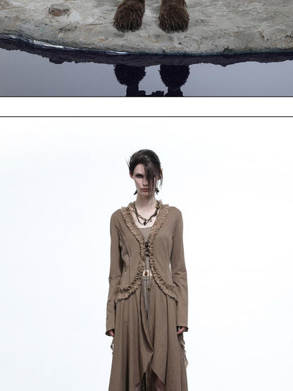 NORTH NODE Desert Vein Lace Beaded Patchwork Women&