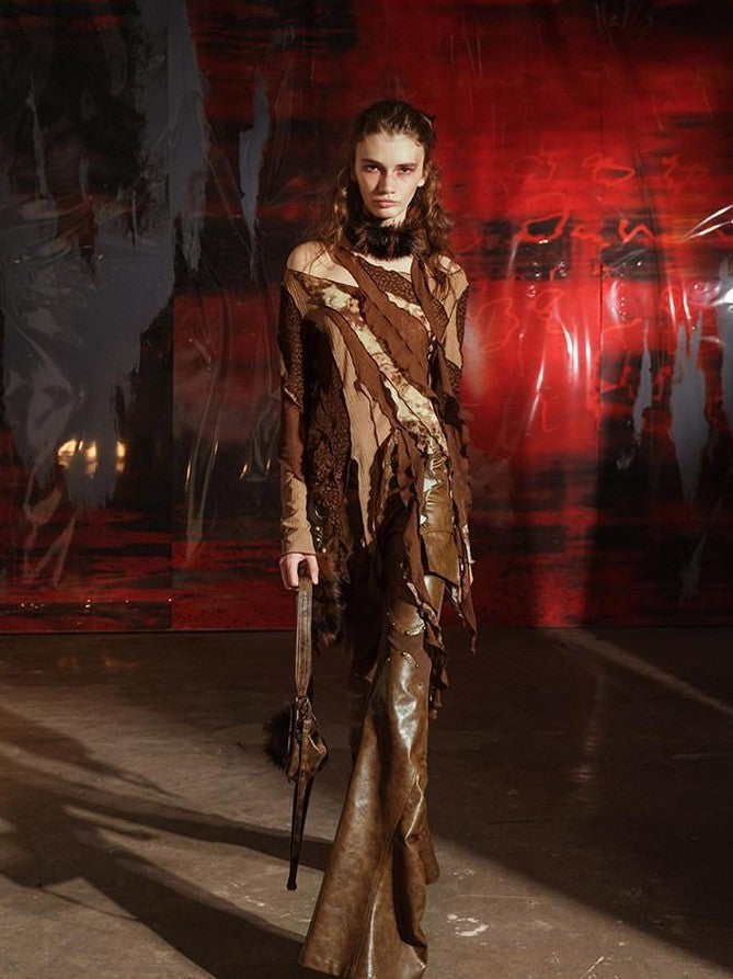 NORTH NODE Design Aesthetic Tailored Micro Flare Long Women&