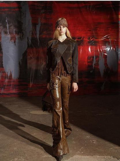 NORTH NODE Design Aesthetic Tailored Micro Flare Long Women&