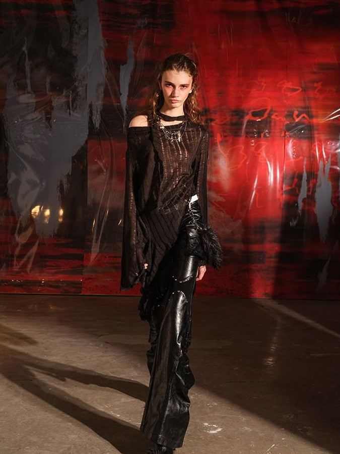 NORTH NODE Design Aesthetic Tailored Micro Flare Long Women&