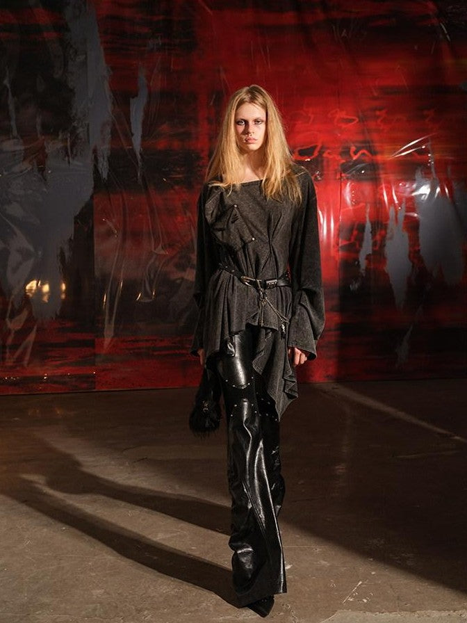 NORTH NODE Design Aesthetic Tailored Micro Flare Long Women&