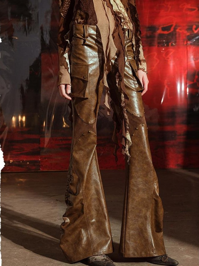 NORTH NODE Design Aesthetic Tailored Micro Flare Long Women&