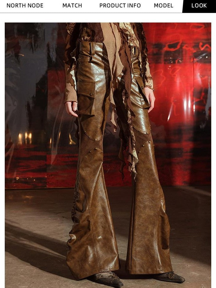 NORTH NODE Design Aesthetic Tailored Micro Flare Long Women&