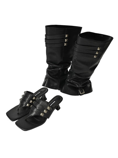 NORTH NODE Detachable Convertible V Thong High Shaft Two Way Women&