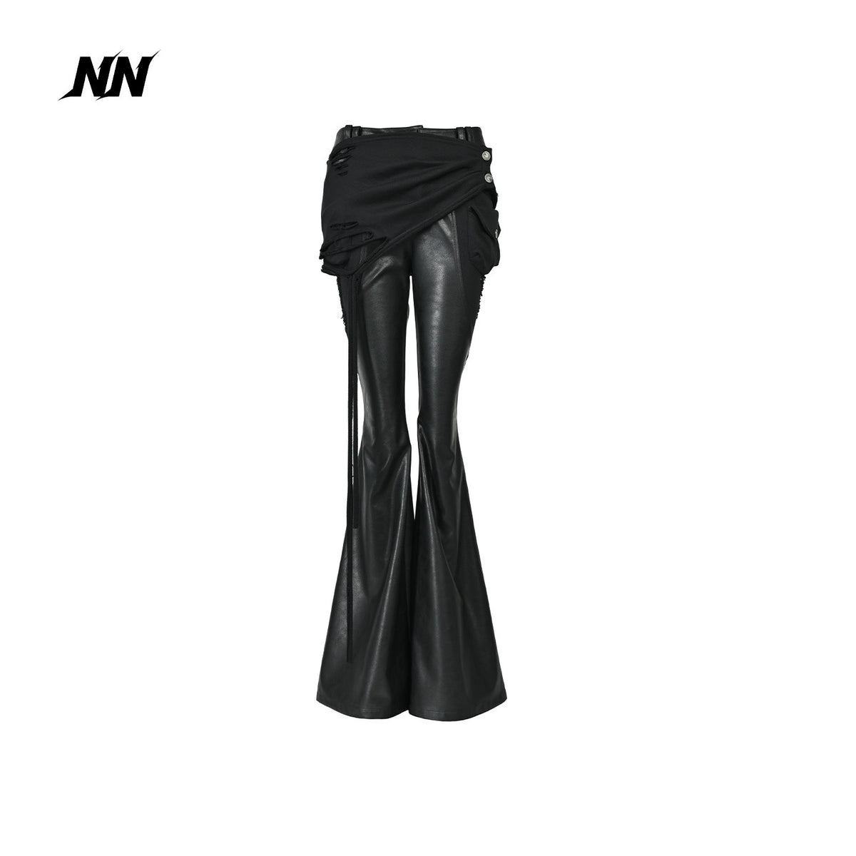 NORTH_NODE_Detachable_Flared_Panel_Slim_Fit_Pu_Women&