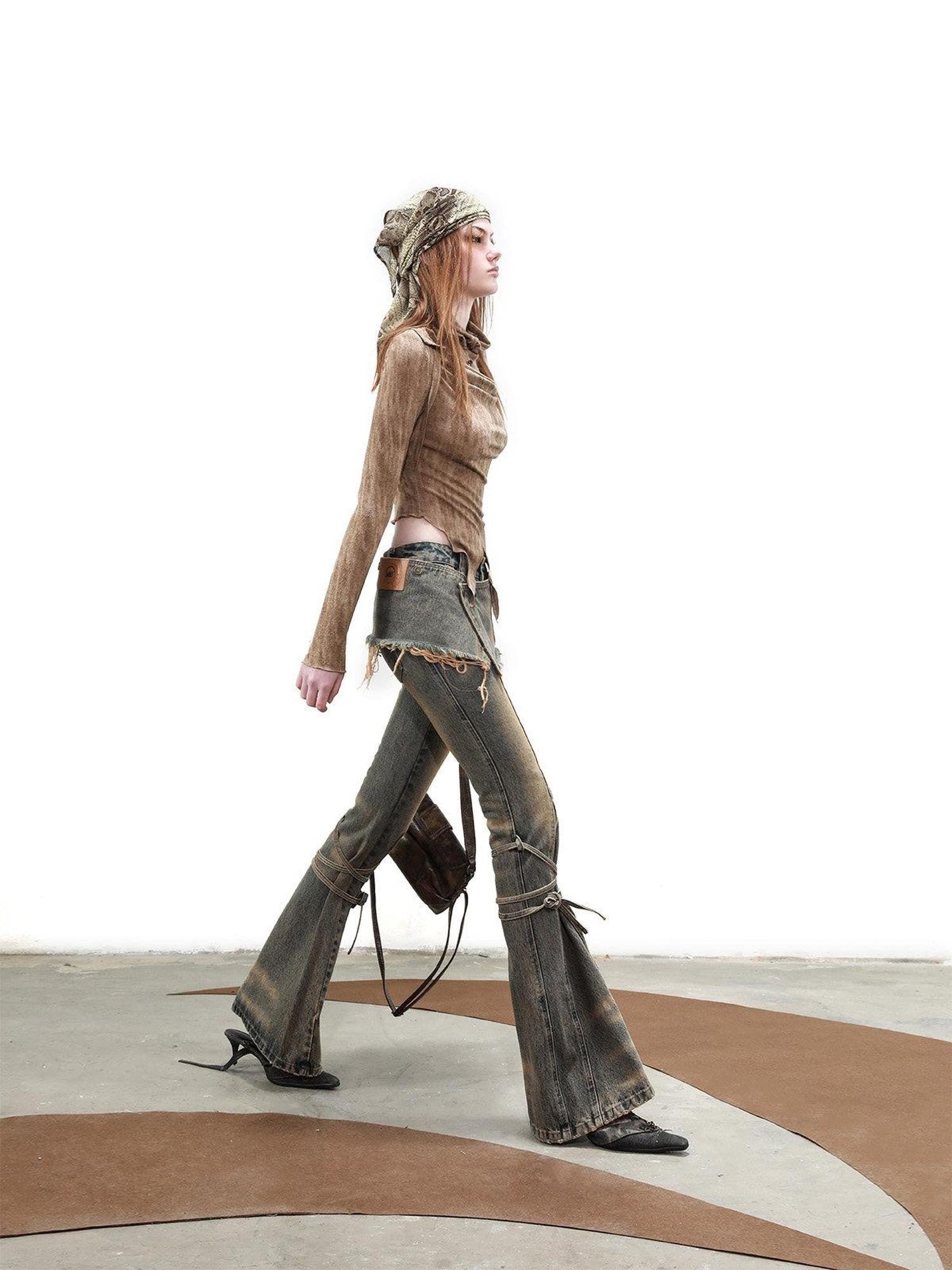 NORTH NODE Detachable Neck Scarf Knit Slim Bardot Women&