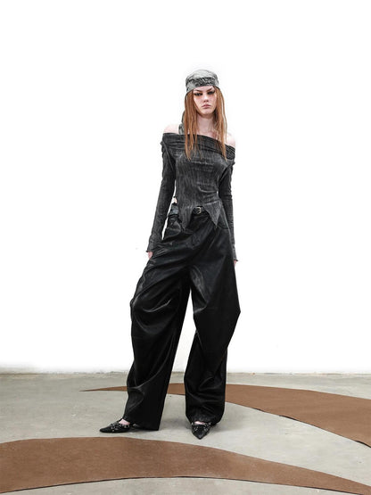 NORTH NODE Detachable Neck Scarf Knit Slim Bardot Women&