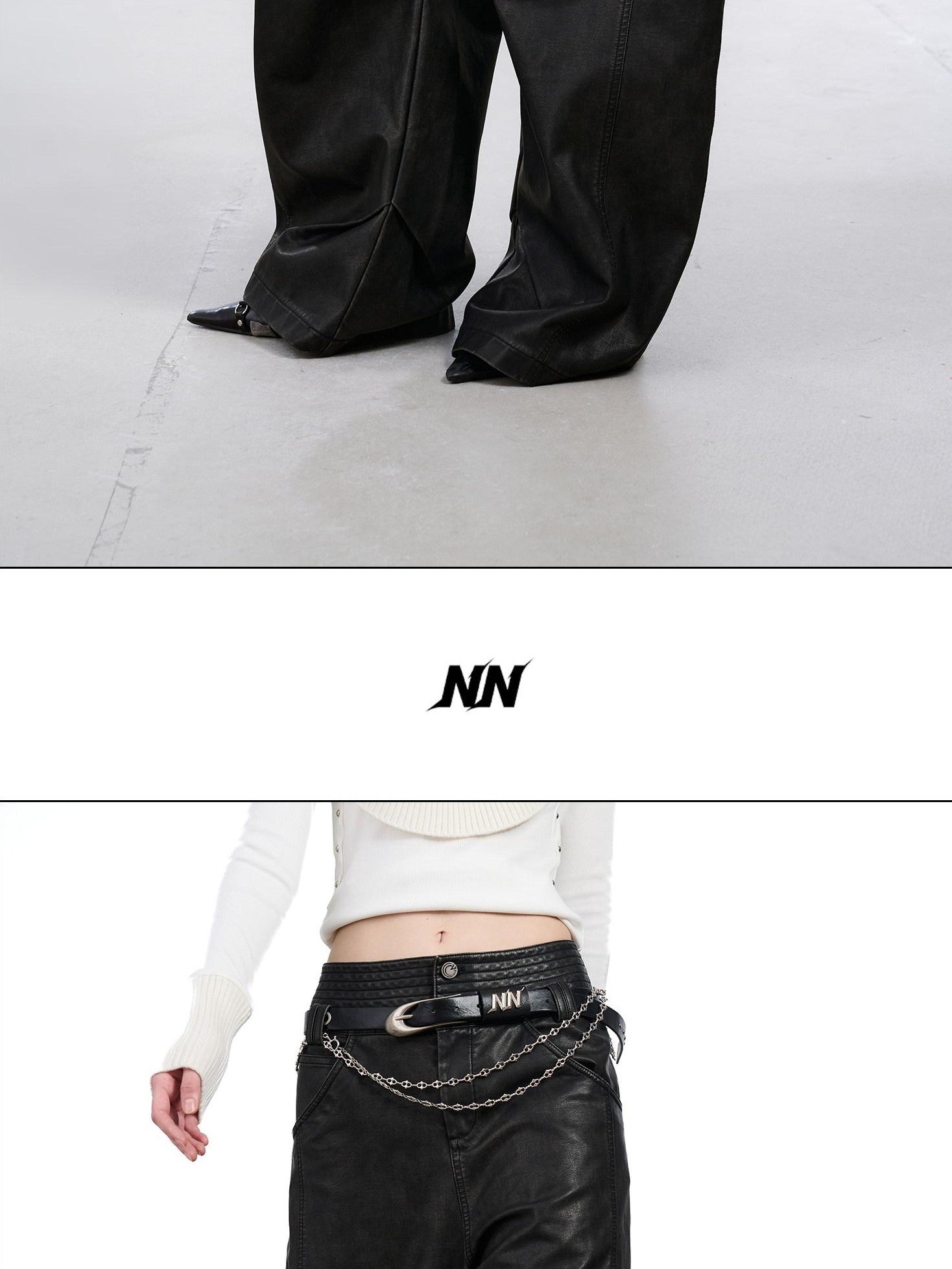 NORTH NODE Devil City Sand Washed Pleated Pocket Wide Waist Women&