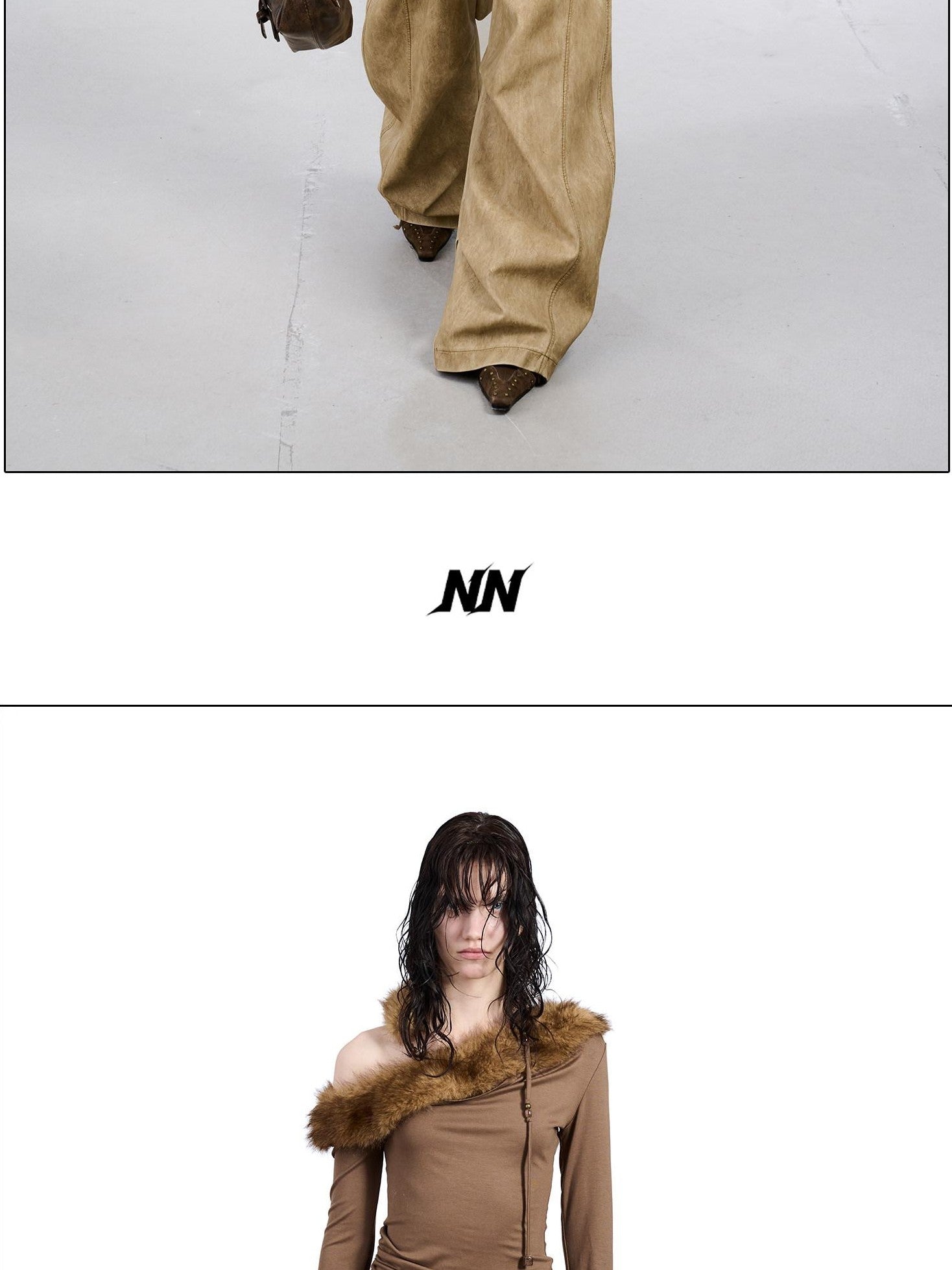 NORTH NODE Devil City Sand Washed Pleated Pocket Wide Waist Women&