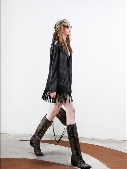 NORTH NODE Disco Tassel Oversized Relaxed Silhouette Women&
