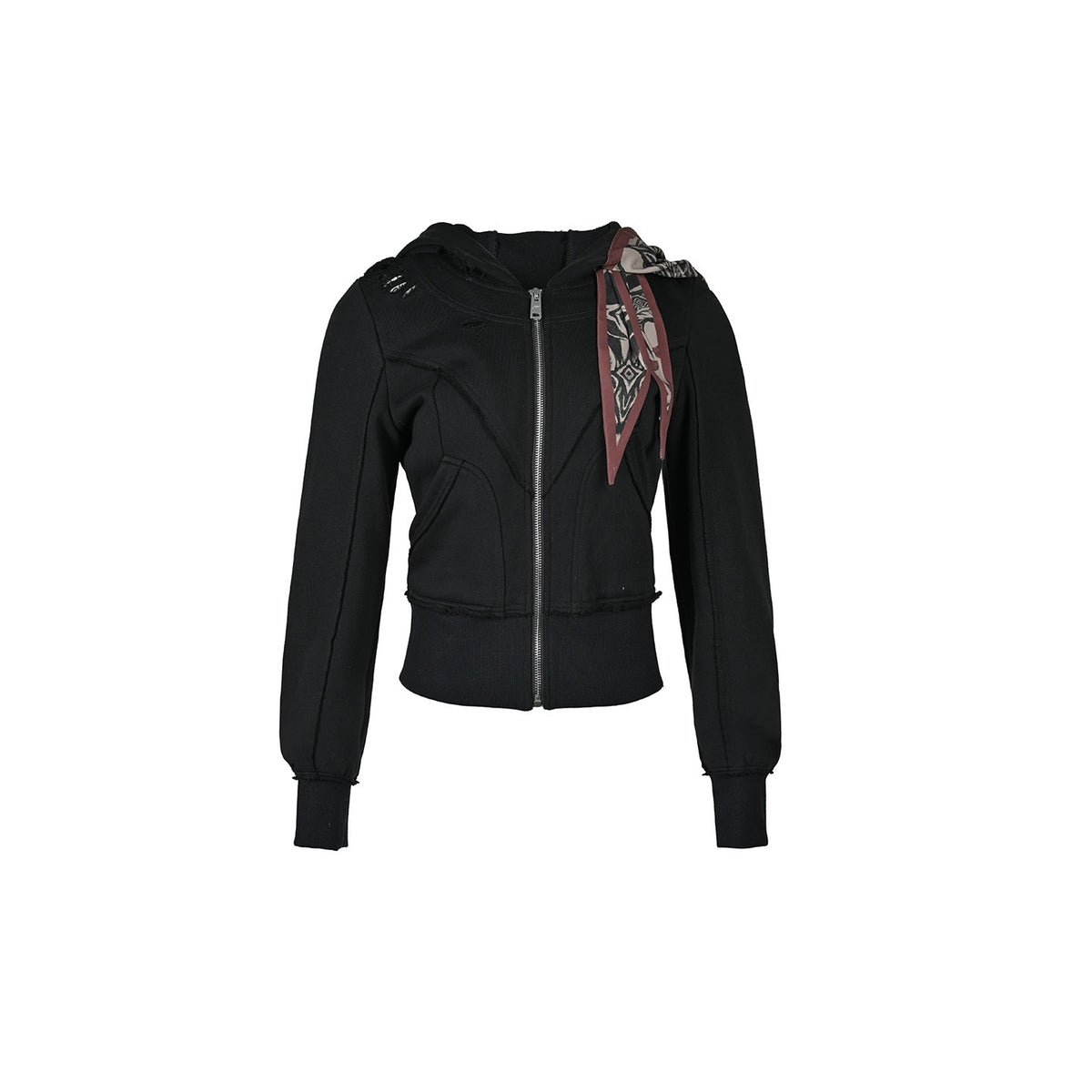 NORTH_NODE_Distressed_Scarf_Layered_Hooded_Slim_Fit_Cotton_Women&