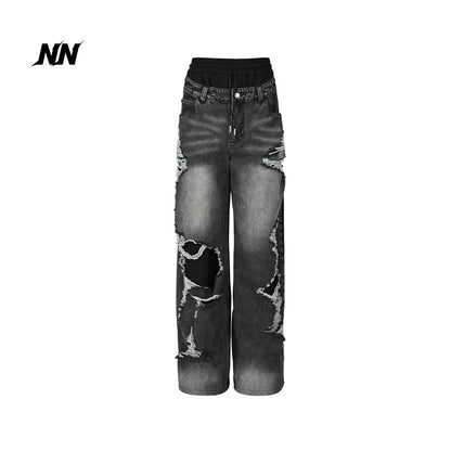 NORTH_NODE_Distressed_Spliced_Double_Waist_Punk_Women&