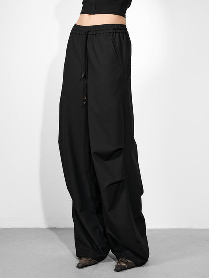 NORTH NODE Double Pleat Elastic Waist Drawstring Women&
