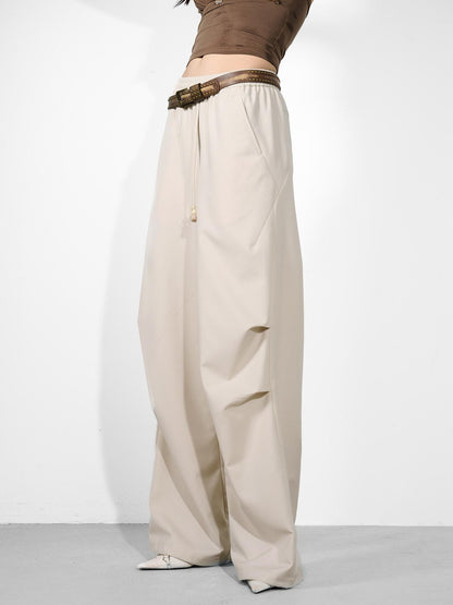 NORTH NODE Double Pleat Elastic Waist Drawstring Women&