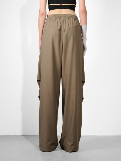 NORTH NODE Double Pleat Elastic Waist Drawstring Women&
