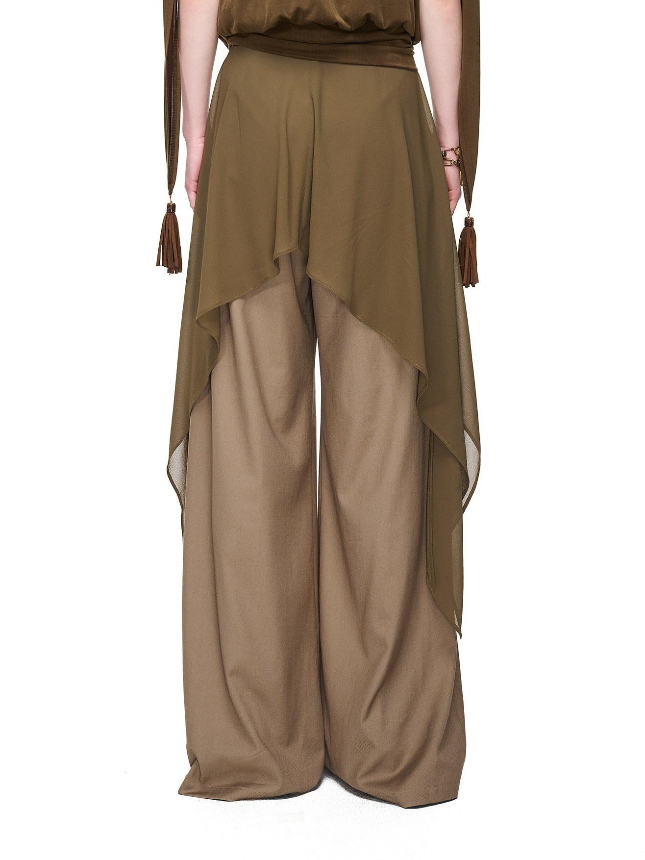 NORTH NODE Draped Beaded Chiffon Spliced Slimming Women&