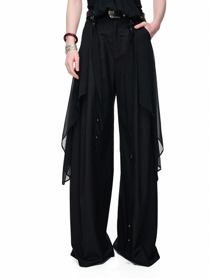 NORTH NODE Draped Beaded Chiffon Spliced Slimming Women&