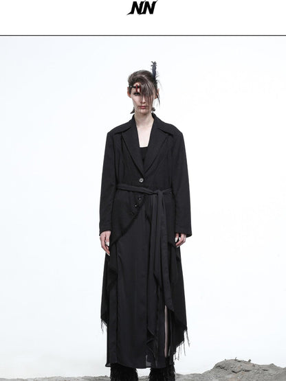 NORTH NODE Draped Patchwork Frayed Ruffle Women&