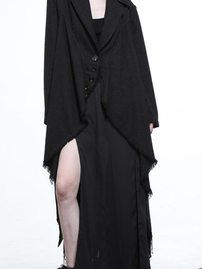 NORTH NODE Draped Patchwork Frayed Ruffle Women&