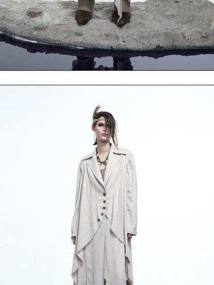 NORTH NODE Draped Patchwork Frayed Ruffle Women&