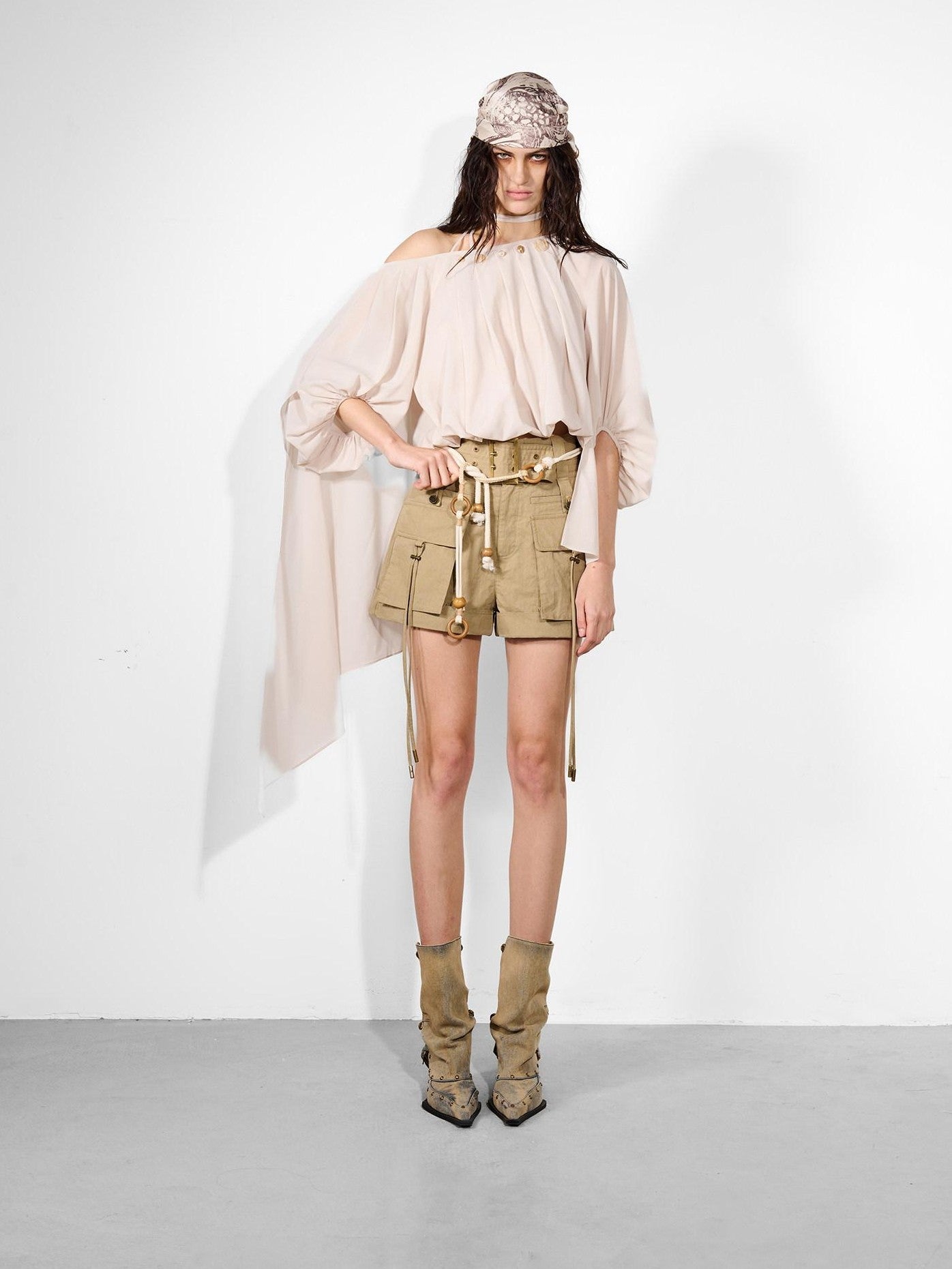 NORTH NODE Earth Tone Utility Pocket Zipper Women&