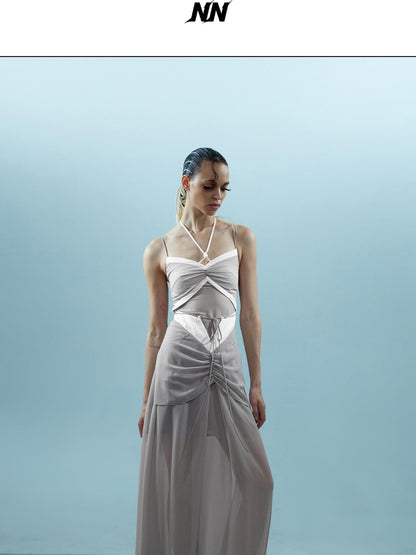 NORTH NODE Elegant Beaded Ruched Strappy Women&