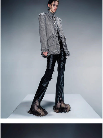 NORTH NODE Elegant Structured V-neck Button Long Sleeve Women&