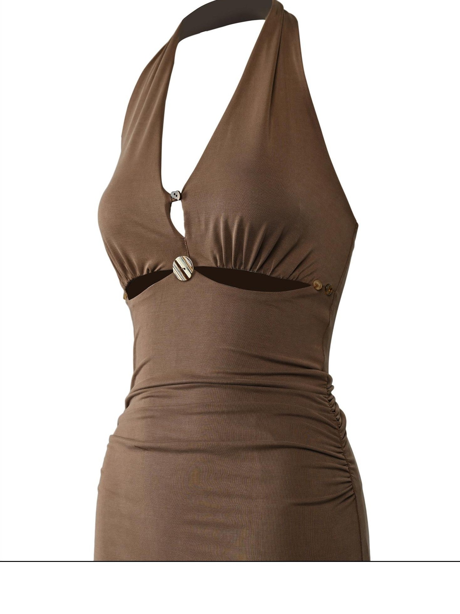 NORTH NODE Eye Hollow Cutout Halter Neck Slim Fit Women&