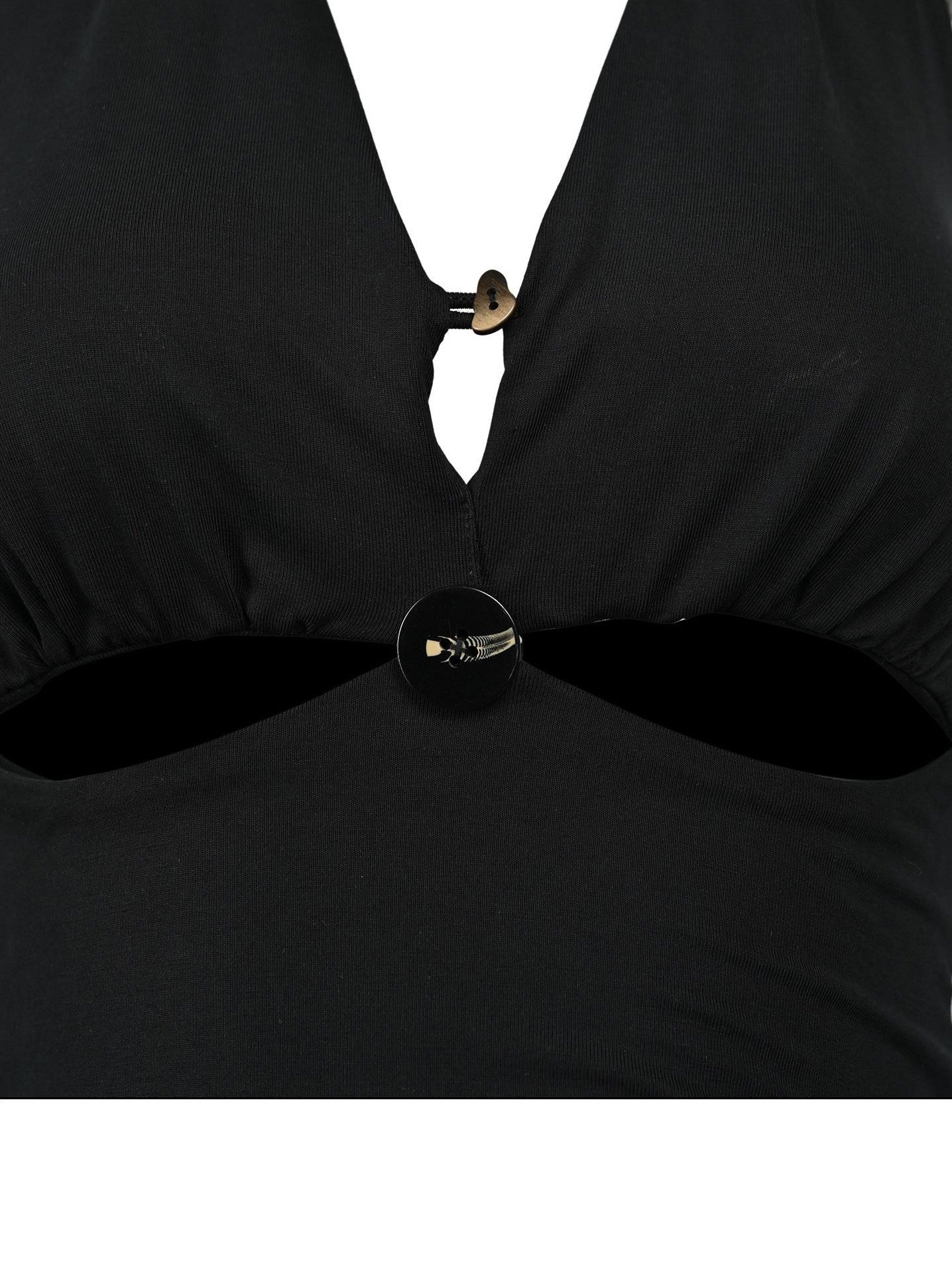 NORTH NODE Eye Hollow Cutout Halter Neck Slim Fit Women&