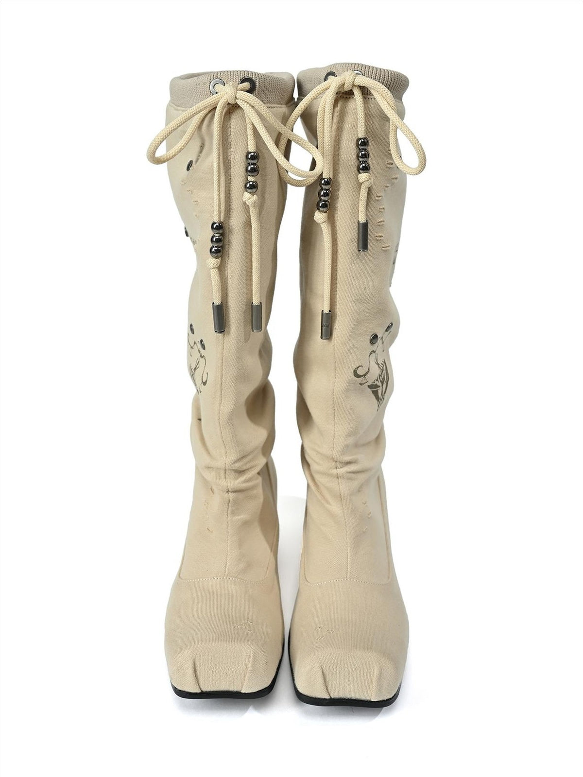 NORTH NODE Fashion Lace Up Fabric Pu Women&