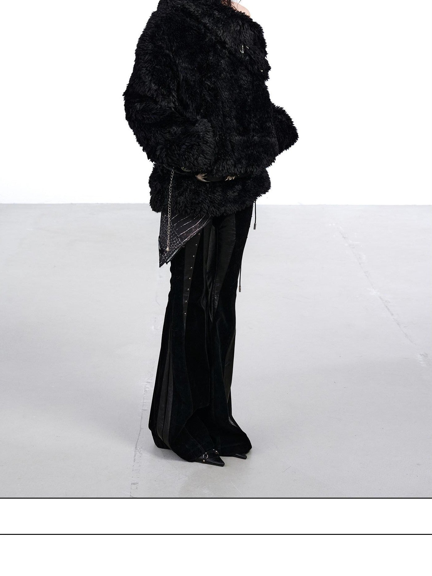 NORTH NODE Faux Fur Lapel Cropped Loose Women&